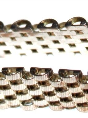 Flawless fabulous 925 sterling silver marked mesh Bracelet